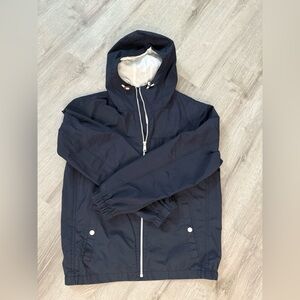 J. Crew Navy Hooded Windbreaker